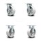 Service Caster 6 Inch Semi Steel Caster Set with Ball Bearings 2 Swivel 2 Rigid SCC-30CS620-SSB-2-R620-2 - alternate 1